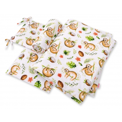 Bettwäsche Babybett Beige Faultiere
