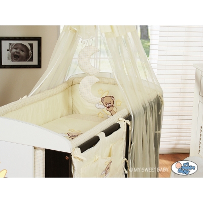 Bettwäsche Set für Babybett 3-tlg (L60) - Gute Nacht creme