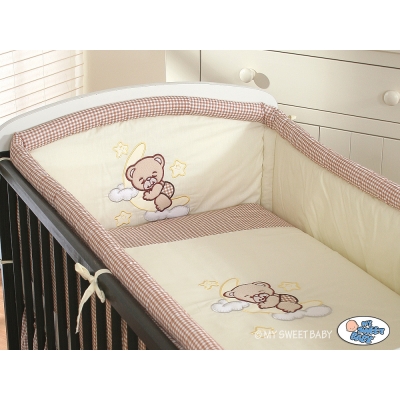Bettwäsche Set für Babybett 3-tlg (L70) - Gute Nacht braun
