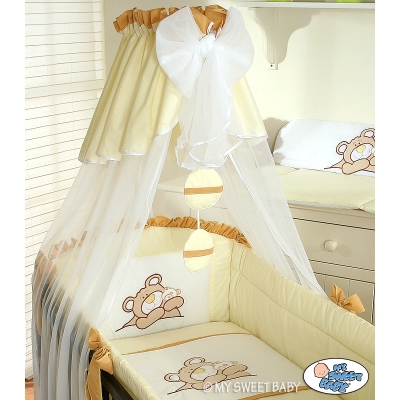 Bettwäsche Set für Babybett 3-tlg (L70) - Teddy Bär Barnaba creme