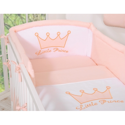 Kleine Prinzessin Babybettwäsche Set für Babybett 3-tlg - Little Prince/Princess puderrosa