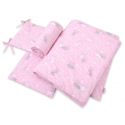 Bettwäsche für Baby Rosa Hasen