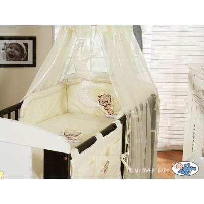 Bettwäsche Set für Babybett 3-tlg (S60) - Gute Nacht creme
