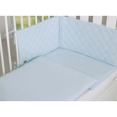 Bettwäsche Set mit Nestchen gesteppt 3-tlg - blau