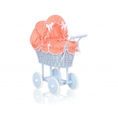 Puppenwagen Korb Weide Pfirsch