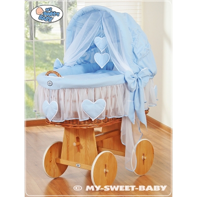 Bollerwagen mit Haube - Amelie blau