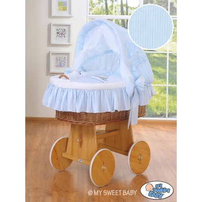 Bollerwagen mit Haube - Esel Luca blau