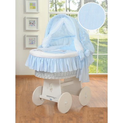 Bollerwagen mit Haube für Baby- Esel Luca blau