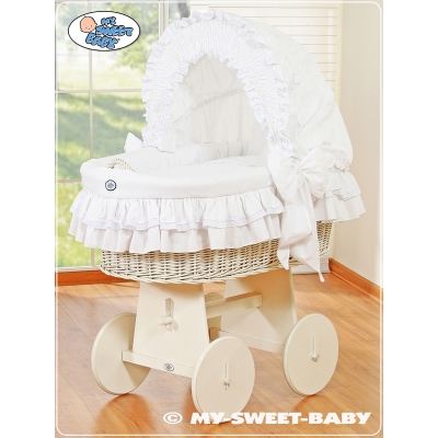 Baby Bollerwagen Weiß Bezug und Bettwäsche