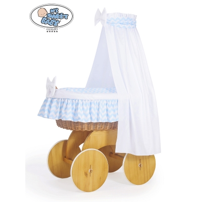 Bollerwagen mit Himmel Hannah -  chevron blau