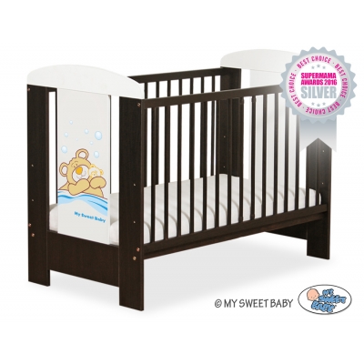 Braun Gitterbett 120x60cm Teddy Bär Barnaba nr 5005-04-803