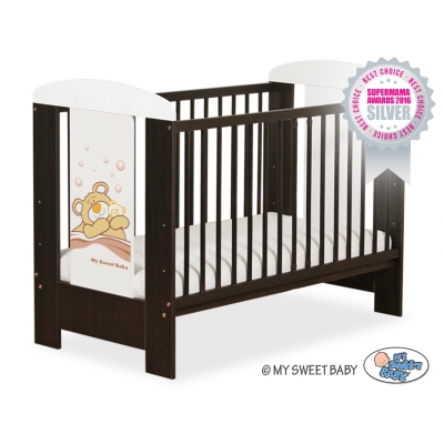 Braun Gitterbett 120x60cm Teddy Bär Barnaba nr 5005-04-805