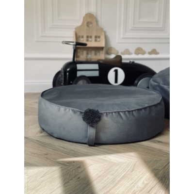 Velvet Pouf für ihre Baby - Grau