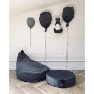 Sitzsack Pouf Grau für Babyzimmer