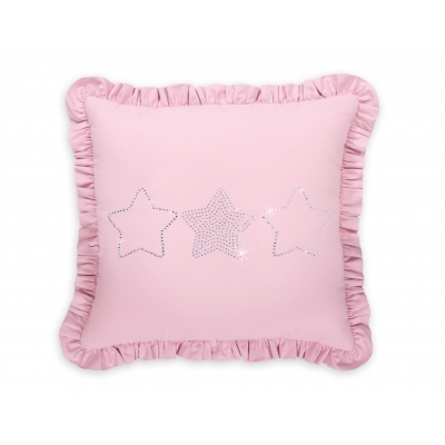 Dekoratives Kissen mit Applikation - rosa
