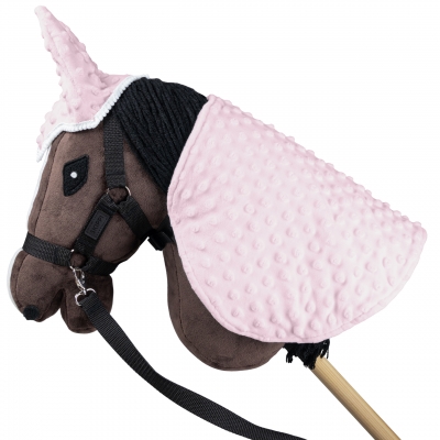 Doppelseitige Decke mit Fliegenohren für Hobby Horse A3 A4 Hell-Rosa