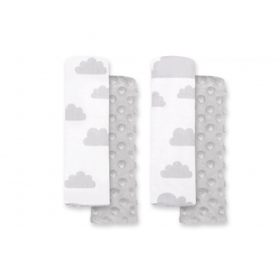 Doppelseitige Gurtpolster BOBONO -Wolken grau/grau