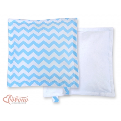 Doppelseitige Kissen - Chevron blau