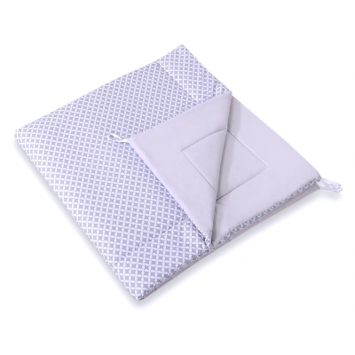 Doppelseitige Teepee Spielmatte - Blumenmuster grau