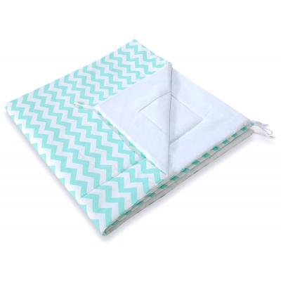Doppelseitige Teepee Spielmatte - Chevron minze