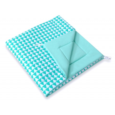 Doppelseitige Teepee Spielmatte - Dreiecke-minze