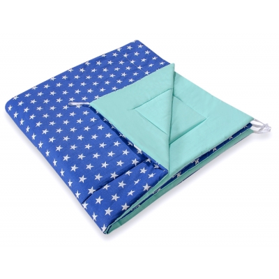 Doppelseitige Teepee Spielmatte - Dunkelblaue sternchen