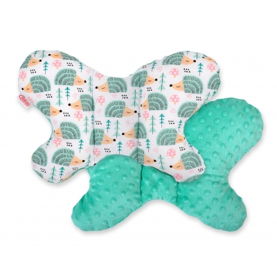Doppelseitiges Anti- Schock Kissen "Butterfly" Igel minze/minze
