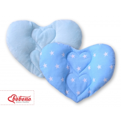 Doppelseitiges Baby Kopfstützkissen - Blaue Sternchen