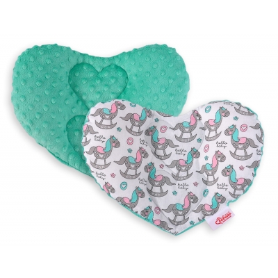 Doppelseitiges Baby Kopfstützkissen - Schaukelpferde