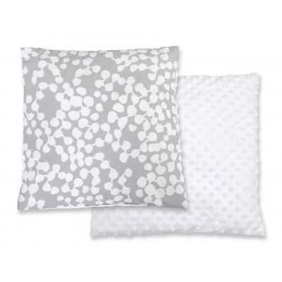 Doppelseitiges Kissen - Bubbles grau