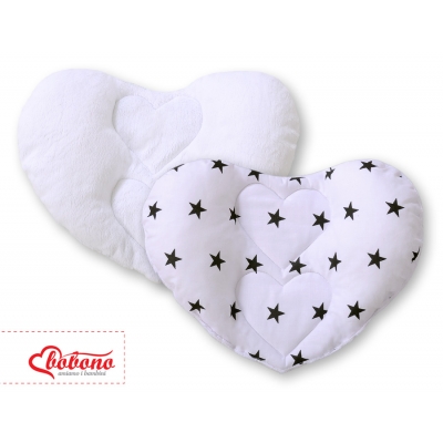 Doppelseitiges Kopfstützkissen Baby - Schwarze Sternchen