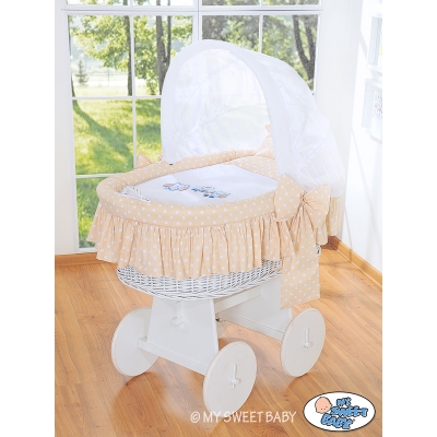 Stubenwagen Bezug Beige Punktmuster