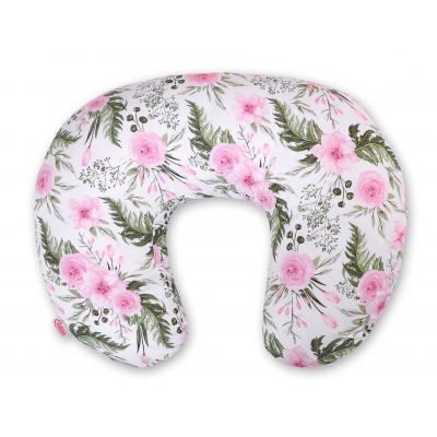 Ersatzbezug für Stillkissen -  rosa Blüten