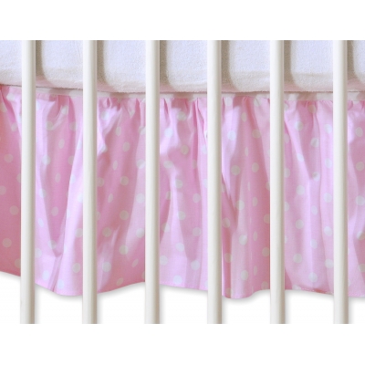 Fest gefaltete Rüsche 120x60cm - Hängende Herzen Rosa-Punktemuster