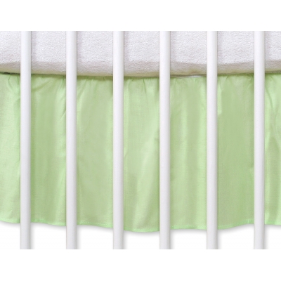 Fest gefaltete Rüsche Babybett 120x60cm - Teddy Bär Barnaba grün