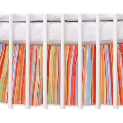Fest gefaltete Rüsche - Hängende Herzen orange strips