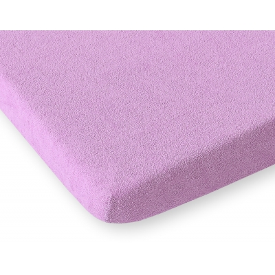 Frottee Spannbettlaken für Babybett 120x60cm - Lila