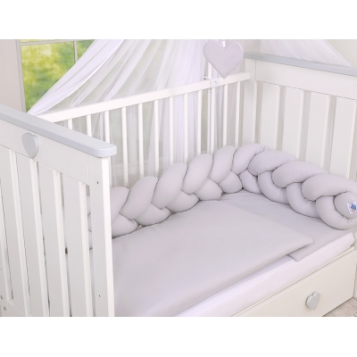 Grau Babybett Bettschlange