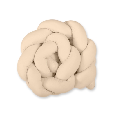 Geflochtene Kopfschutz Bettschlange für Babybett - beige