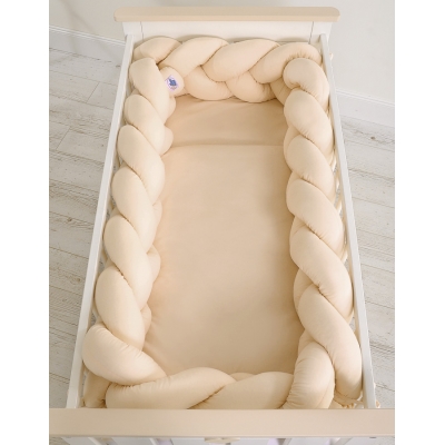Geflochtene Bettschlange Beige