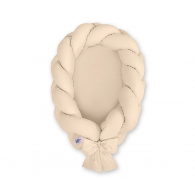 Geflochtenes Babynestchen 2 in 1 Bettumrandung - beige
