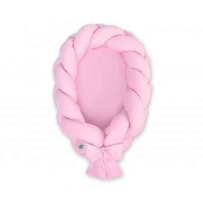 Geflochtene Babynest 2 in 1 Bettumrandung - rosa
