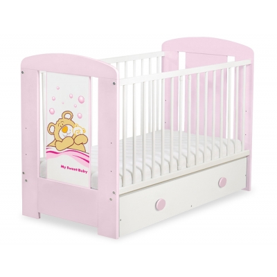 Gitterbett 120x60cm Teddy Bär Barnaba mit Schublade MAXI