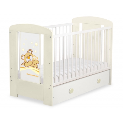 Gitterbett 120x60cm Teddy Bär Barnaba mit Schublade MAXI
