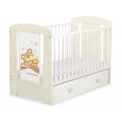 Gitterbett 120x60cm Teddy Bär Barnaba mit Schublade MAXI