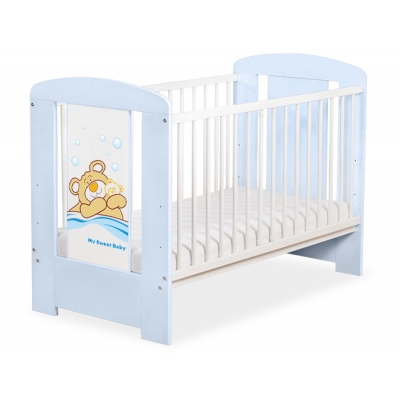 Gitterbett Blau 120x60cm Teddy Bär Barnaba nr 5005-03-803