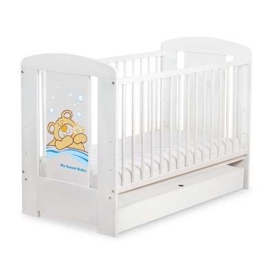 Gitterbett mit Schublade STANDARD 120x60cm Teddy Bär Barnaba