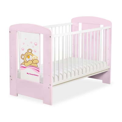 Gitterbett Rosa 120x60cm Teddy Bär Barnaba nr 5005-08-800