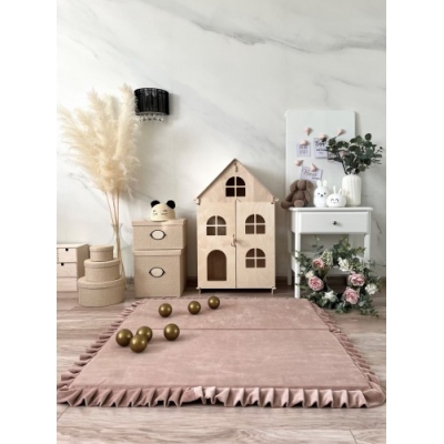 Große Spielmatte für Baby Quadrat Beige