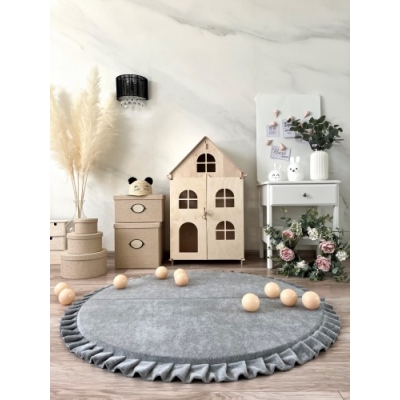 Spielmatte Grau XXL für Kinderzimmer